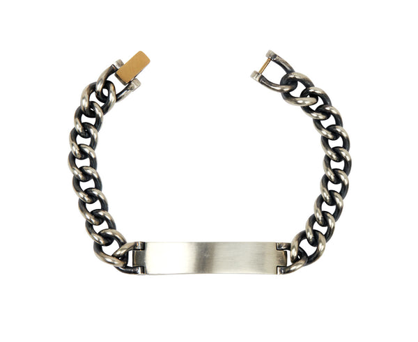 Hum Silver ID Bar Bracelet