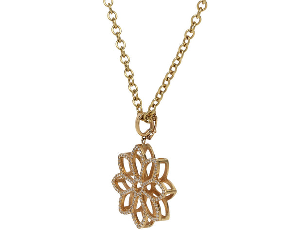 Ark Diamond Bliss Flower Pendant Necklace