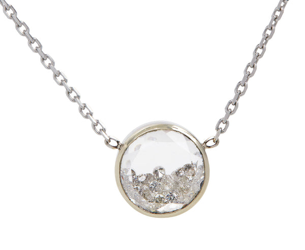 White - Circle Pendant Magnetic Clasp Necklace — Hello World Modern  Mercantile
