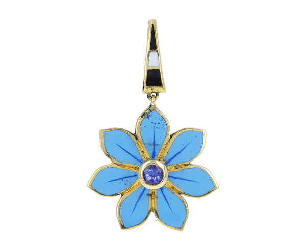 Pendant Charm Necklace Jewelry Women/Enamel Yellow Daisy Flower Charms