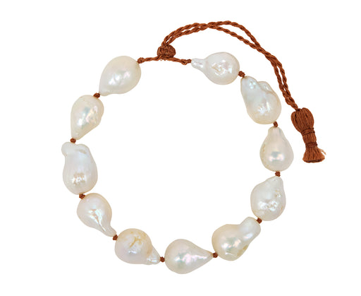 Lena Skadegard Large Baroque Pearl Beaded Bracelet