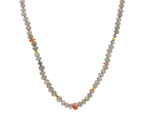 Lena Skadegard Sapphire, Sunstone and Blue Zircon Beaded Necklace