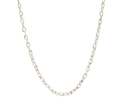 Silver Organic Medium Link Chain Necklace