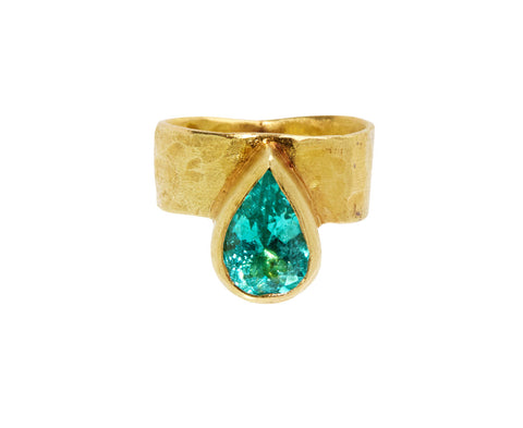 Teardrop Paraiba Tourmaline Ring