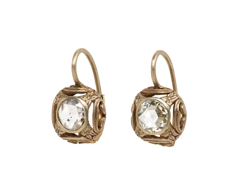 Engraved Dufour Diamond Earrings