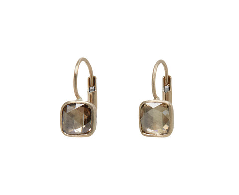 Champagne Square Diamond Gwyneth Earrings