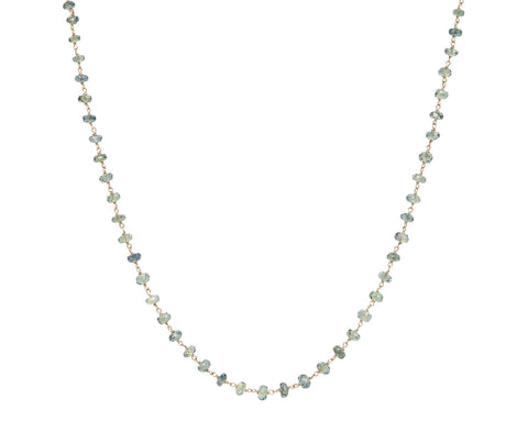 Green Sapphire Rosary Leah Necklace