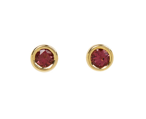 Pink Tourmaline Grotto Stud Earrings