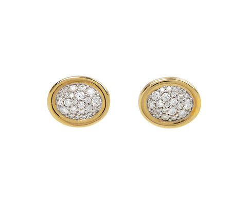 Pavé Diamond Scuba Stud Earrings