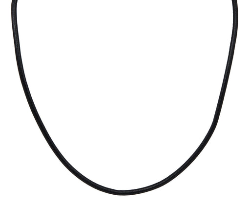 Black Leather Scuba Cord Necklace