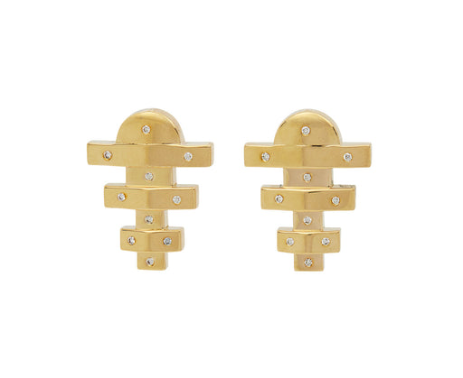 Small Gold Hopscotch Earrings