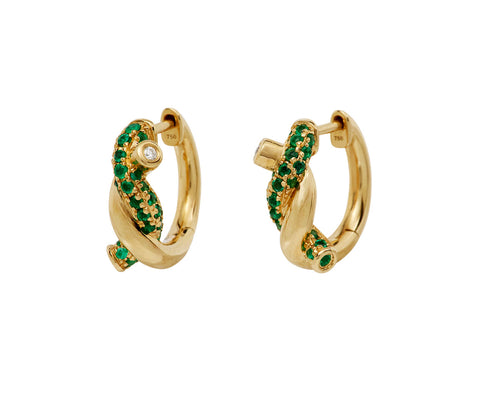 Emerald Small Ties Earrings