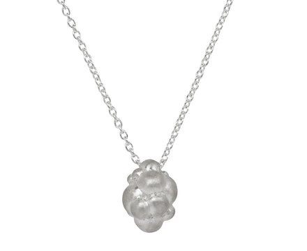 Branch Silver Bubble Egg Pendant Necklace