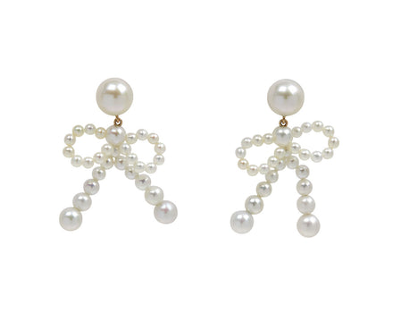 Freshwater Pearl Bow Earrings