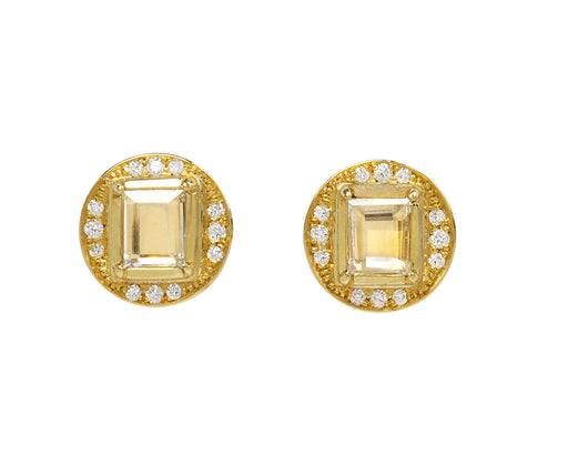 Diamond Geo Stud Earrings