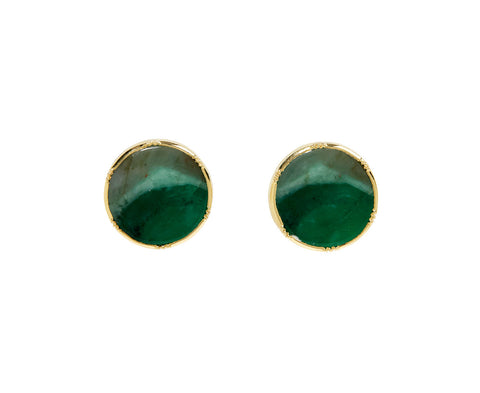 Emerald Moon Matrix Earrings