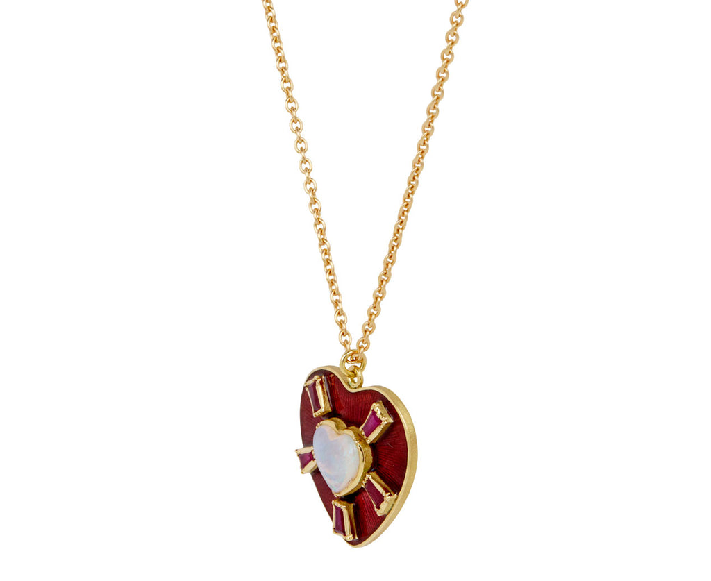 Enamel Heart Pendant Necklace from RIVA New York