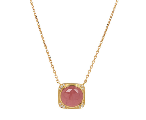 Rhodochrosite Shield Necklace