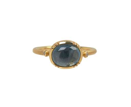 Blue Sapphire Orbit Ring