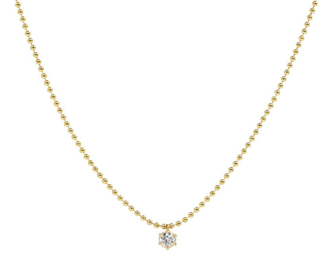 Zoë Chicco Diamond Solitaire Pendant Necklace