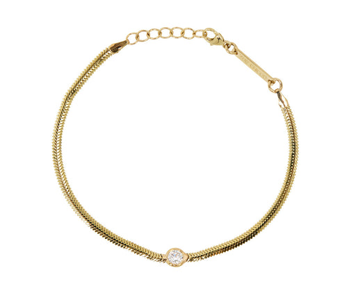 Zoë Chicco Floating Diamond Snake Chain Bracelet