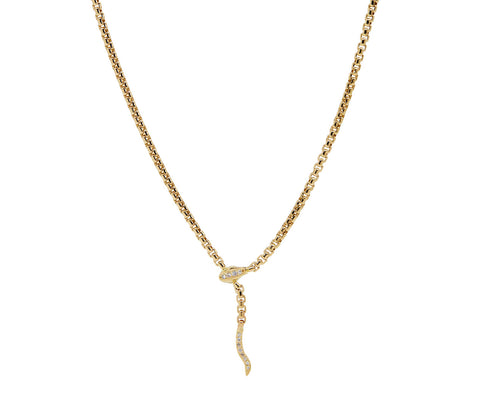 Zoë Chicco Pave Diamond Snake Necklace