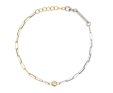 Zoë Chicco Diamond Paperclip Bracelet