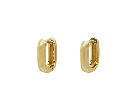 Zoë Chicco Oval Hinged Huggie Hoop Earrings