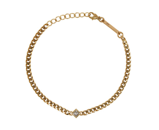 Zoë Chicco Curb Link Chain and Diamond Bracelet