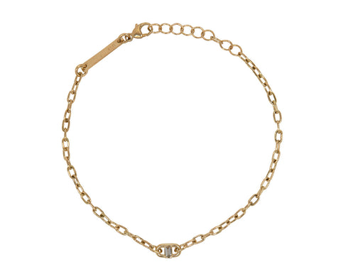 Zoë Chicco Oval Link and Diamond Bracelet