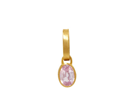 Oval Pink Sapphire Charm