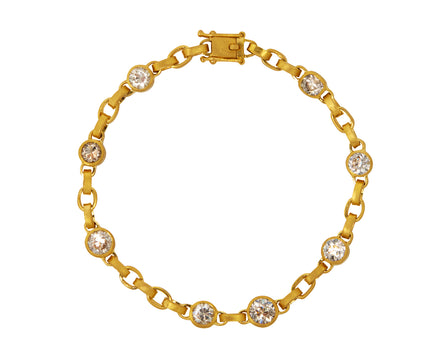 Large Diamond Signature Chain Bracelet