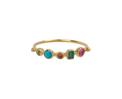 Multi Gem Bague Simple Ring