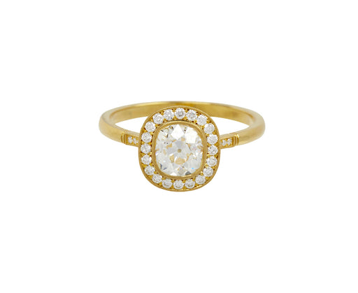 Mariana Halo Diamond Solitaire Ring