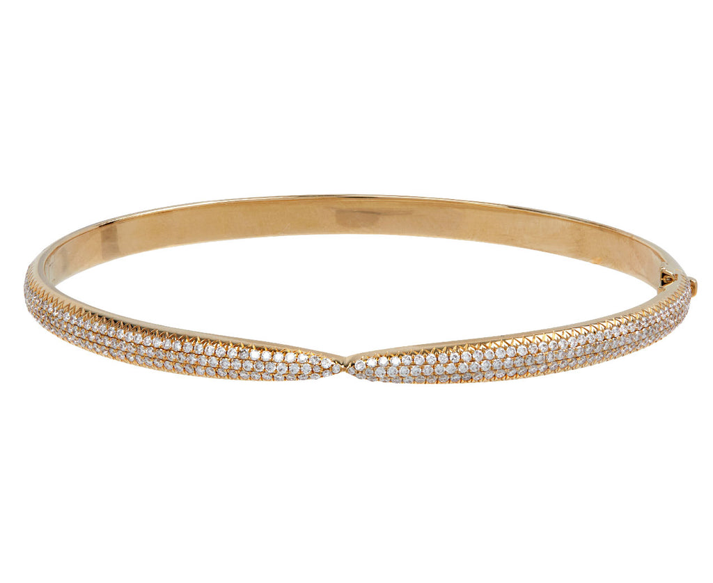Diamond Claw Cuff Bracelet White Gold