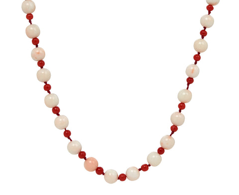 Two Color Coral Beaded Necklace