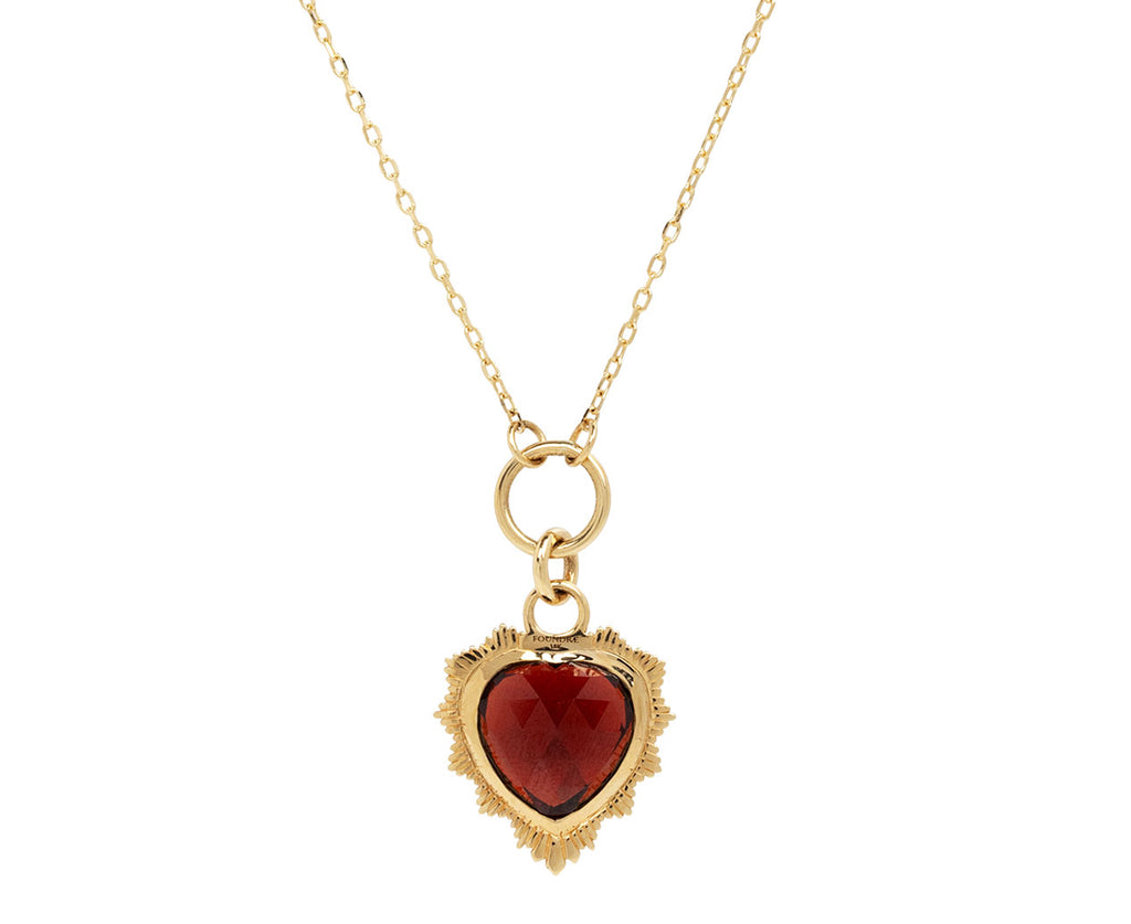 1 cttw Pendant Necklace, Garnet Heart Pendant Necklace for Women in .9 -  Vir Jewels