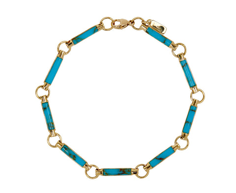 Turquoise Stone Chain Bracelet