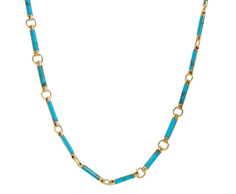 Turquoise Stone Chain Necklace
