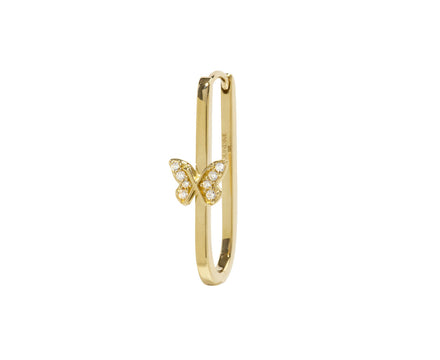 Small Butterfly Fob Link SINGLE Earring