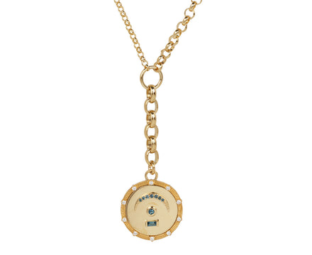 Louis Vuitton Color Blossom Pendant, Yellow and White Gold, White Agate and Diamonds Gold. Size NSA