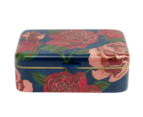 Medium Marquetry Rose Pattern Box