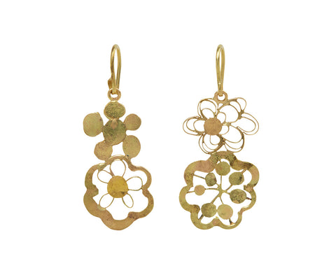 Gold Fixed Flower Earrings