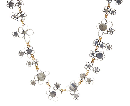 Silver Small Flowery Necklace