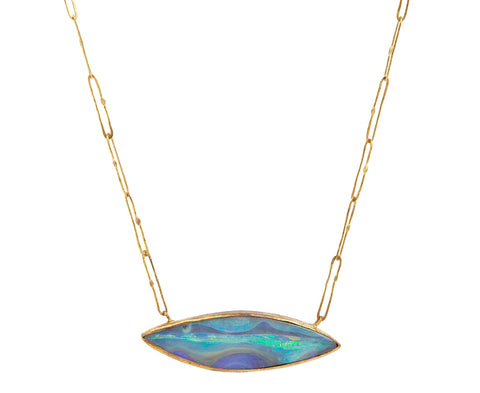 Flashy Marquise Opal Echo Necklace
