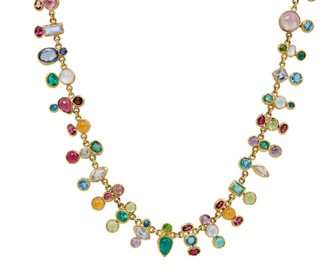 Sparkly Multi Gem Confetti Necklace