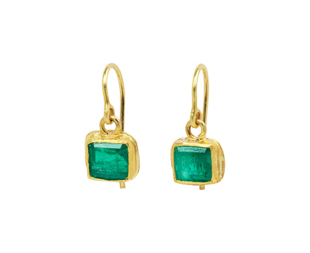 Pretty Colombian Emerald Drop Earrings