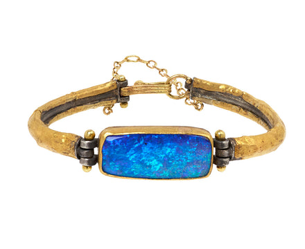 Sparkly Rectangular Boulder Opal Bracelet