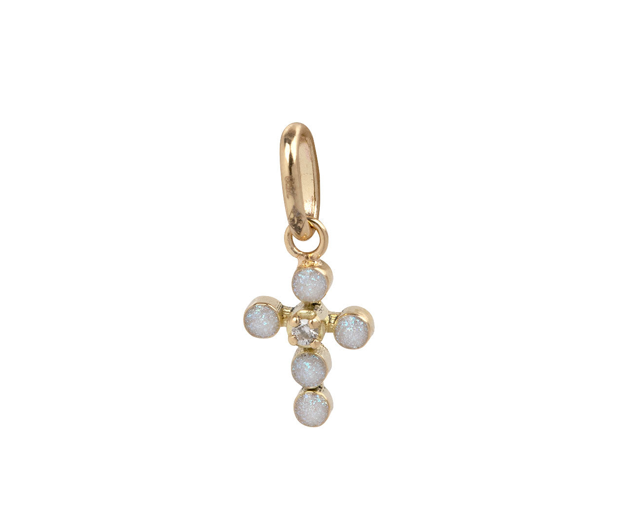Opal Pearled Mini Gigi Cross Pendant ONLY