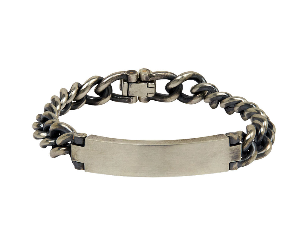 Hum Silver ID Bar Bracelet